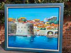 Peinture de Dubrovnik, Croatie, signée Maro, Antiquités & Art, Art | Peinture | Moderne, Enlèvement ou Envoi