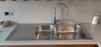 Franke dubbele spoelbak INOX met afdruipgedeelte, Ophalen, Zo goed als nieuw, Inox, Overige typen