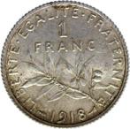 1918 - 1 Franc Argent - Type douche, Setje, Frankrijk, Zilver, Ophalen of Verzenden