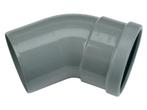 Wavin pvc 2 afvoerbochten ø 125mm met rubber, 45g., mof/spie, Ophalen, Bochten, PVC, Nieuw
