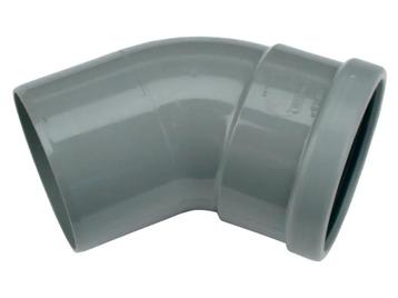 Wavin pvc 2 afvoerbochten ø 125mm met rubber, 45g., mof/spie beschikbaar voor biedingen
