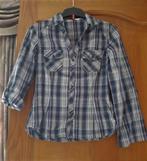 Blouse LM - Divided H&M - blauw ruit - maat 36 - € 2.50, H&M, Zo goed als nieuw, Maat 36 (S), Verzenden