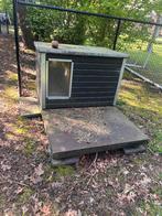 Verwarmde hondenren 125x75x75 incl tochschot, Dieren en Toebehoren, Hondenhokken, Ophalen, 65 tot 100 cm, Hondenhok, Zo goed als nieuw