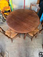 Antieke tafel met 4 stoelen, Huis en Inrichting, Tafels | Eettafels, Ophalen, Zo goed als nieuw