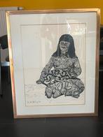 Kunst Aalst - Groot werk Etienne Le Compte 78x96cm, Antiek en Kunst, Ophalen