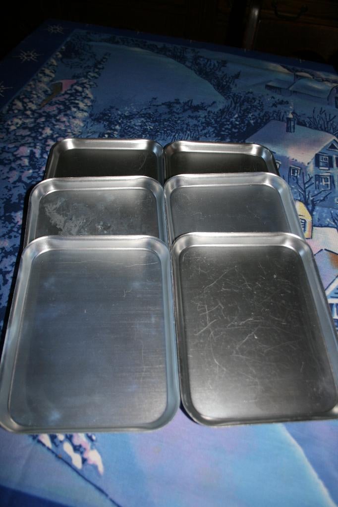 plateaux en inox ., Enlèvement, Utilisé, Rectangulaire, Métal