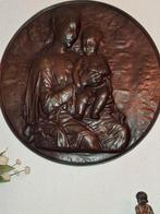 Koperen plaat Madonna en kind, Antiek en Kunst, Ophalen, Koper