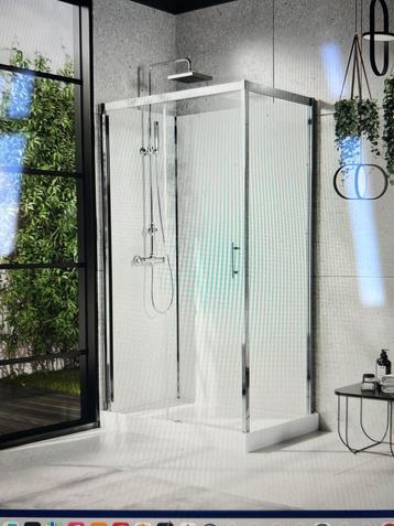 Novellini Verdi 2p 120x80 cabine met regendouche, Enlèvement, Neuf, Chrome, Douche