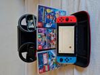 Nintendo switch V2 met 4 spelletjes en accessoires, Games en Spelcomputers, Met games, Met 2 controllers, Zo goed als nieuw, Ophalen
