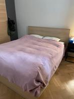Lit IKEA MALM 140x200 + tiroirs + matelas – bon état, Ophalen, Beige, Tweepersoons, 140 cm