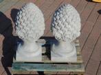 dennenappel, blauwe stenen kolomkop, het paar!, Tuin en Terras, Ophalen, Nieuw