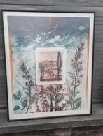 Lithographie signe René carcan, Ophalen of Verzenden