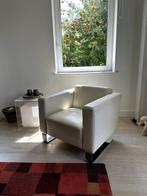 1-zit zetel van het merk bruhl in ivoorbeige leer, Huis en Inrichting, Ophalen, Gebruikt, Eenpersoons, Minder dan 75 cm