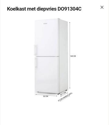 Domo Koelkast- en diepvriescombo 138L beschikbaar voor biedingen