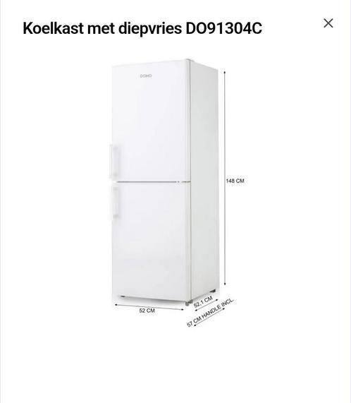 Domo Koelkast- en diepvriescombo 138L, Elektronische apparatuur, Koelkasten en IJskasten, Zo goed als nieuw, Met aparte vriezer