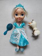 Zingende Disney Elsa Frozen Toddler Pop 35 cm, Overige typen, Gebruikt, Ophalen of Verzenden