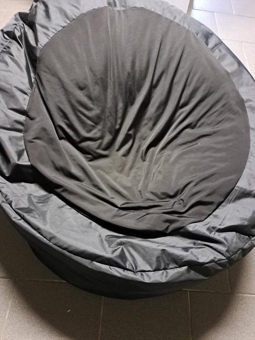 Grand Pouf à billes (diamètre +/- 1 mètre), Huis en Inrichting, Zitzakken, Gebruikt, Zitzak, Zwart, Ophalen