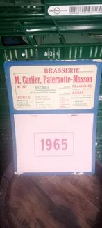 Brasserie bier oude kalender Carlier-Patenotte Framerie, Ophalen of Verzenden, Gebruikt, Reclamebord, Plaat of Schild, Overige merken