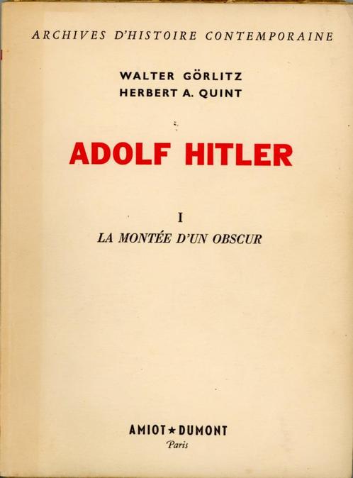 Adolf Hitler  par Walter Görlitz et  Herbert Quint Ed Amiot-, Boeken, Geschiedenis | Stad en Regio, Gelezen, 20e eeuw of later