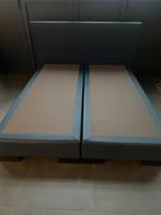 boxspring te koop, Huis en Inrichting, Slaapkamer | Boxsprings, Ophalen, Blauw, Tweepersoons, Zo goed als nieuw