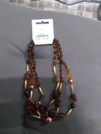Zanini parelketting met meerdere rijen, Handtassen en Accessoires, Kettingen, Ophalen of Verzenden, Nieuw, Bruin