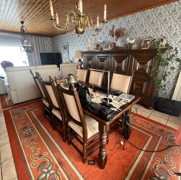 eetkamer uit eik, Huis en Inrichting, Complete eetkamers, Ophalen