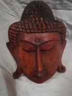 masque bouddha massif 30 cm en bois de suar, Maison & Meubles, Enlèvement ou Envoi, Neuf