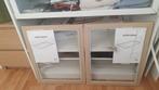 Nieuw - 2 Pax leggers met glas - 50x58 cm - eikeneffect, Ophalen, Nieuw, Glas, Met plank(en)