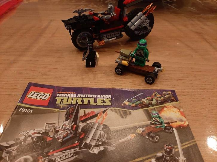 Lego Ninja Turtles Set 79101 Shredder's Dragon Bike, Kinderen en Baby's, Speelgoed | Duplo en Lego, Zo goed als nieuw, Lego, Complete set