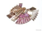 Ancienne broches en Argent des année 20/30, Enlèvement ou Envoi, Utilisé, Avec pierre précieuse, Argent
