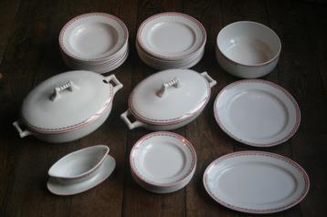Topservies jaren 20 Boch Frères (mercure) (36 stuks), Antiek en Kunst, Antiek | Servies compleet, Ophalen of Verzenden