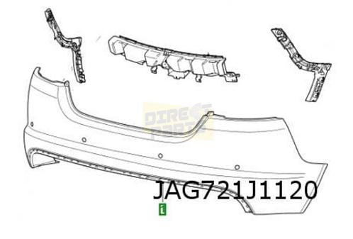 Jaguar XF (5/11-9/15) achterbumper (bij PDC) (te spuiten) Or, Auto-onderdelen, Carrosserie, Bumper, Jaguar, Achter, Nieuw, Verzenden
