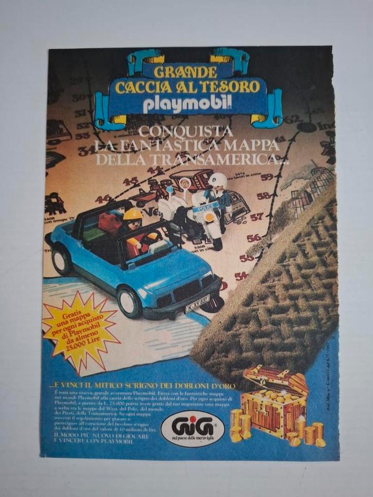 Vintage GIG Playmobil reclame advertentie auto in Amerika, Kinderen en Baby's, Speelgoed | Playmobil, Gebruikt, Complete set, Ophalen of Verzenden