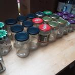 Lot kleine confituurpotten + 12 sapflessen, GRATIS ophalen, Enlèvement, Comme neuf