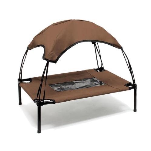 Hondenbed "Outdoor" met zonnedak | Maat S | Bruin, Animaux & Accessoires, Accessoires pour chiens, Neuf, Envoi