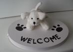 PLUCHE HOND WELCOME WIT 32 STUKS Appletree NIEUW, Envoi, Chien, Neuf