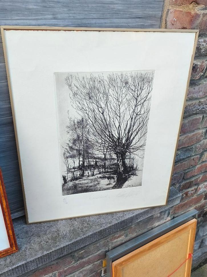 Eau forte signe christian sylvain, Antiquités & Art, Art | Eaux-fortes & Gravures, Enlèvement ou Envoi