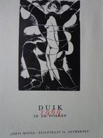 houtsnede Joris Minne 1969 Duik in de wolken, Antiek en Kunst, Kunst | Etsen en Gravures, Ophalen of Verzenden