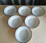 6 diepe borden met gouden rand Johann Seltmann Bavaria, Enlèvement ou Envoi, Utilisé, Porcelaine, Assiettes(s)