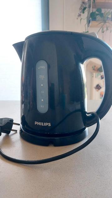 Bouilloire noire Philips, 1 à 2 litres, Enlèvement ou Envoi, Utilisé