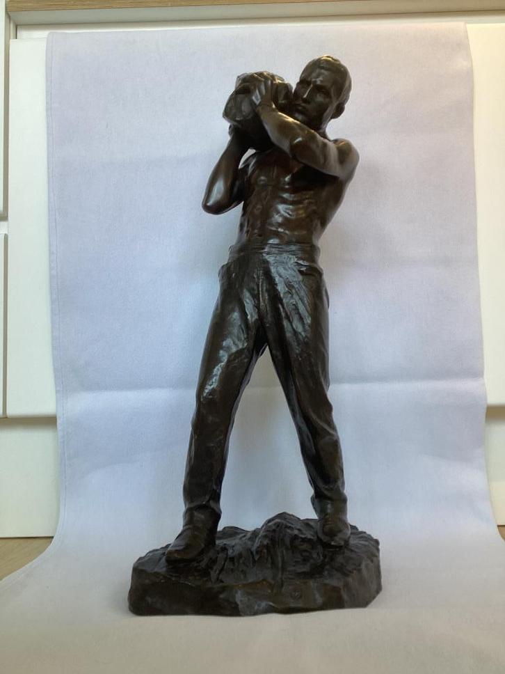 Bronzen beeld getekend Ettore Ferrari. 253/EEa., Antiek en Kunst, Antiek | Brons en Koper, Ophalen