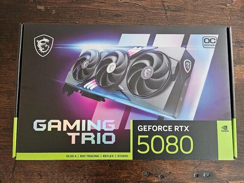 MSI GeForce RTX 5080 Gaming Trio, Computers en Software, Videokaarten, Nieuw, Nvidia, PCI-Express 5.0, Overige soorten, HDMI, DisplayPort