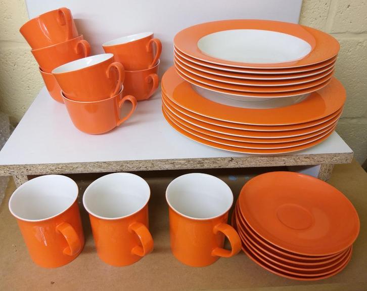 Service "Wonderful World" orange, Villeroy et Boch, Antiek en Kunst, Antiek | Servies los, Ophalen