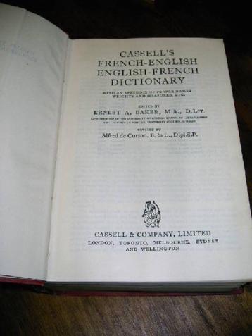 Frans-Engels-Frans Woordenboek Cassell's beschikbaar voor biedingen