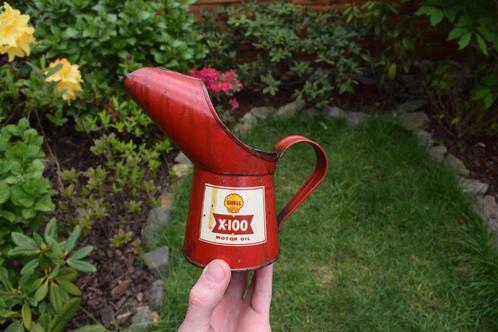 oude shell Oil kruik Jug 1963 shell olie blik kan, Verzamelen, Merken en Reclamevoorwerpen, Gebruikt, Reclamebord, Ophalen of Verzenden