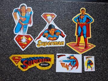Lot de stickers vintage personnage de dessin animé Superman, Enlèvement ou Envoi, Comme neuf, Bande dessinée ou Dessin animé