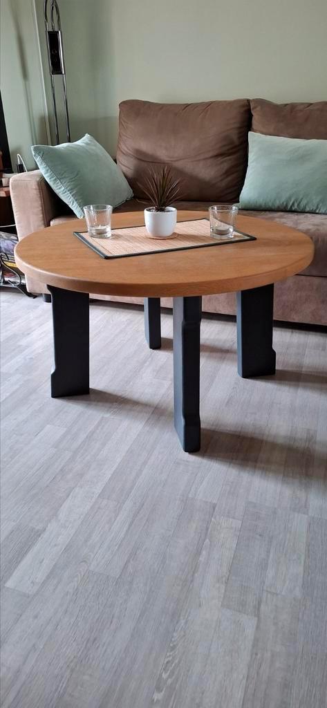 Volhouten salontafel, Huis en Inrichting, Tafels | Salontafels, Gebruikt, Ophalen