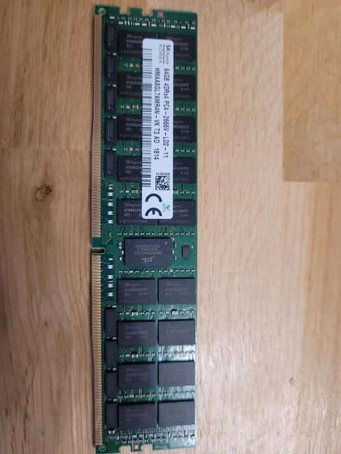 Barette memoire Sk hynix  64gb 4DRx4 pc4 -2666v- ld2, Computers en Software, RAM geheugen, Zo goed als nieuw, Server, 64 GB, DDR4