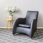 ACTIE!! 2x Montis Loge uitgevoerd in mat zwart leder, Huis en Inrichting