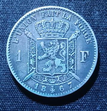 1 frank FR 1867 - Leopold II beschikbaar voor biedingen